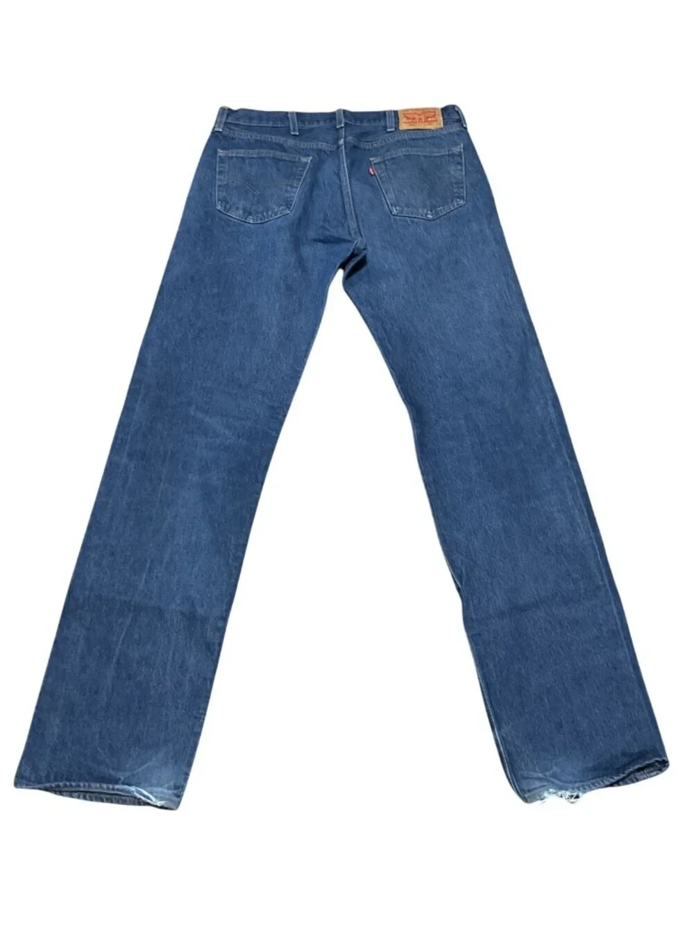 Levi's 501 Button Fly Straight Leg Jeans W38 L40 Medium Wash Denim Mens